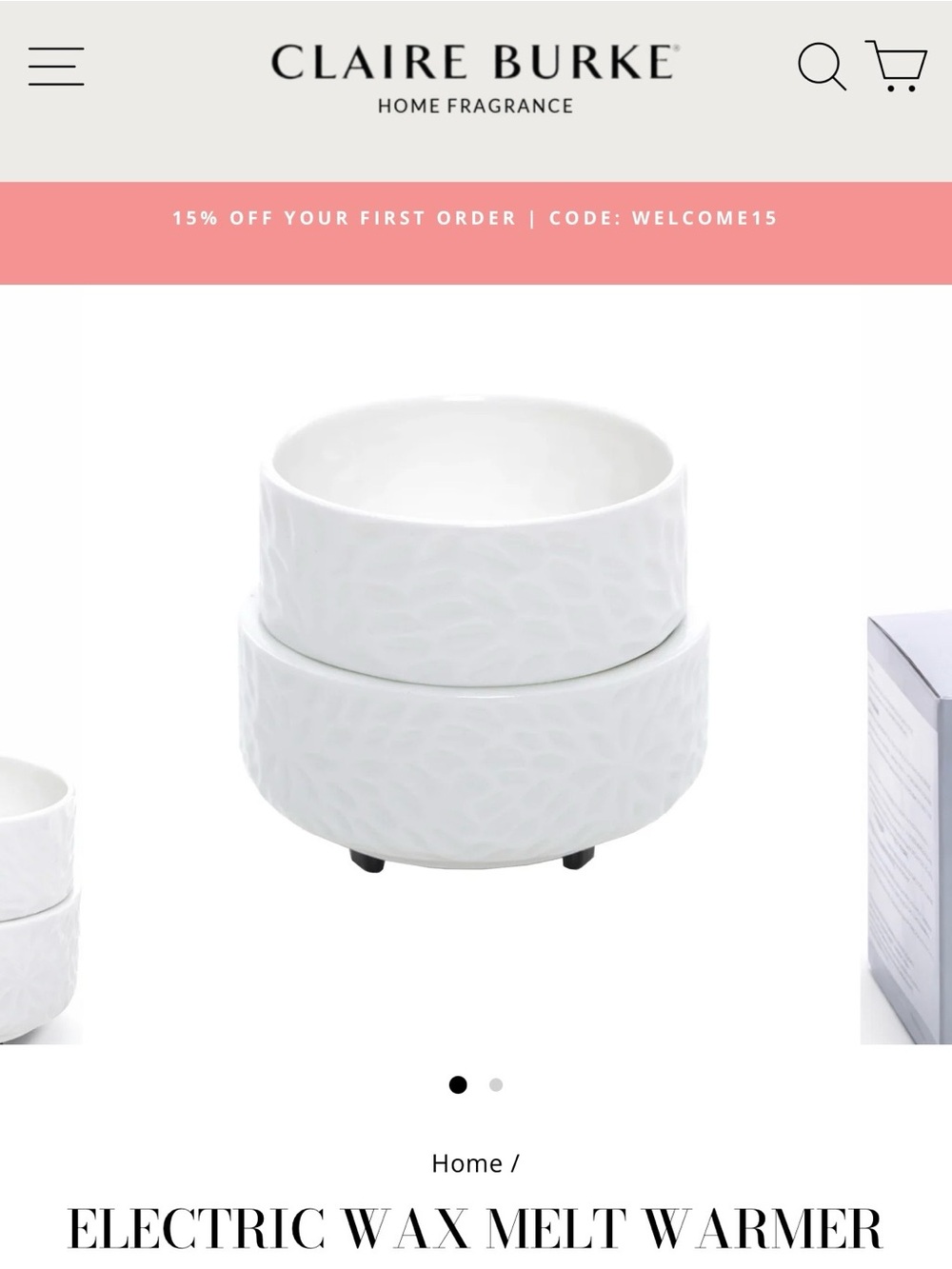 Claire Burke- Electric Fragrance Warmer - White